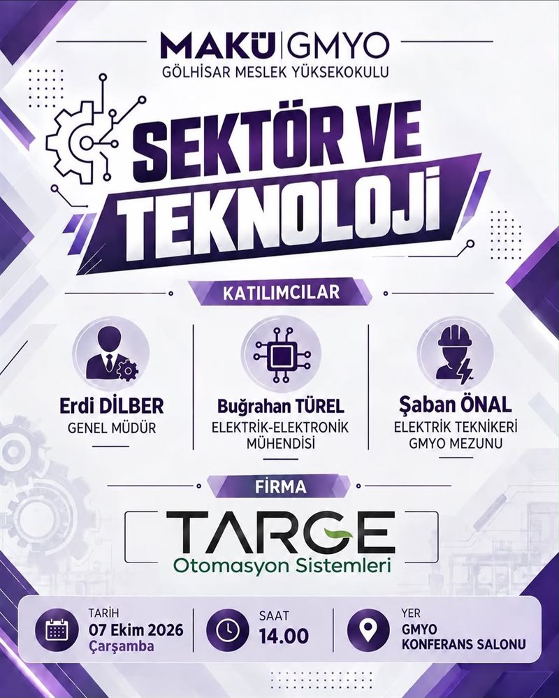 Sektör ve Teknoloji Buluşması Gölhisar MYO’da Gerçekleşiyor